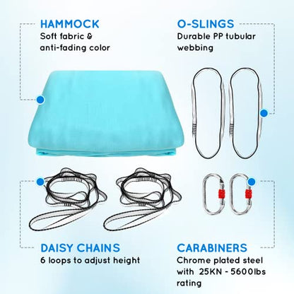 Yes4All Aerial Yoga Hammock 5.5 Yards, 198 Inches Height Aerial Silks, Yoga Trapeze Increasing Strength, Flexibility and Balance - color: C. Sea Glass Blue