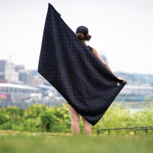 Sprints Prints Athletic Running Towel, Full-Sized, Car Seat Cover - Moisture Wicking (Midnight Mile) - color: Midnight Mile