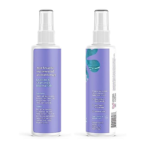 ASUTRA Sleep Bundle Purple Silk Eye Mask and Essential Oil Pillow Spray | Filled Lavender and Flax Seeds, Lavender & Chamomile Essential Oil Pillow Spray - color: Kit