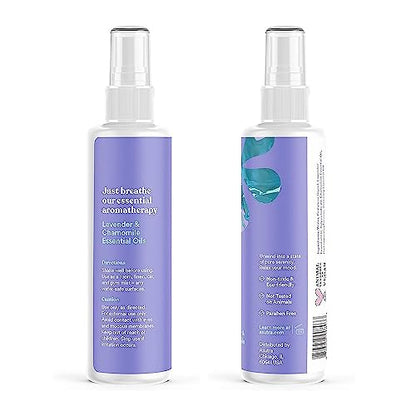 ASUTRA Sleep Bundle Purple Silk Eye Mask and Essential Oil Pillow Spray | Filled Lavender and Flax Seeds, Lavender & Chamomile Essential Oil Pillow Spray - color: Kit