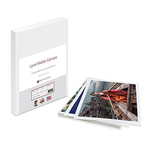 Premium Lyve Matte Canvas Sheets Professionals choice for Archival Inkjet for Use on Epson, Canon and HP printers. 13 inch x 19 inch 25 sheets - size: sheets-13in-x-19in-25sh