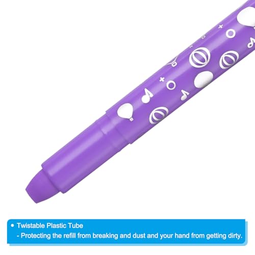 PATIKIL Gel Crayons, 3PCS Watercolor Crayons Silky Water Soluble Twist Bulk for Artists Coloring Drawing Painting, Light Purple Crayon - color: Light Purple