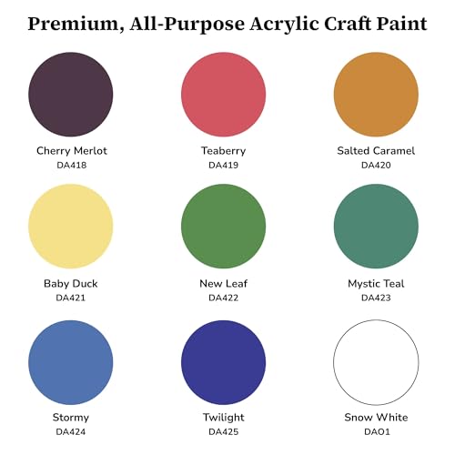 DecoArt Americana Acrylic Paint Set – 2024 Updated Colors, 9 Bottles (2 fl oz) – Art and Craft Acrylic Paints for Canvas, Wood, and More - color: Multi - 2024 Colors, size: 2 Fl Oz (Pack of 9)