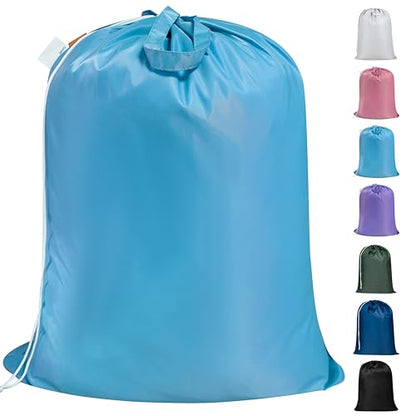 Polecasa Extra Heavy-Duty Laundry Bag with Handles, Gulf Blue, 28x36" - color: Gulf Blue, size: 28" x 36" | 1 Pack