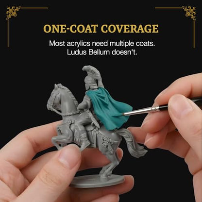 Ludus Bellum Miniature Paint Turquoise Color 18ml Precision Dropper Bottle | Professional Acrylic Paint for Miniatures & Models, Provides Quality Acrylic Tones and Shades for Warhammer 40K D&D Figures - color: Turquoise