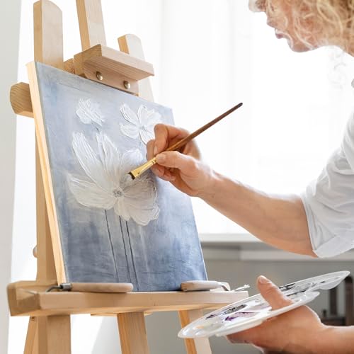 20 Pcs Wood Canvas Boards 11.8x7.9Inch/ 9x7.5Inch/ 7 x 7.5 inch/ 6x6Inch/ 4.7x4.7Inch Unfinished Wood Canvas Panels Kit Wooden Panel Boards Wooden Paint Pouring Panels for Painting Pouring Art Crafts