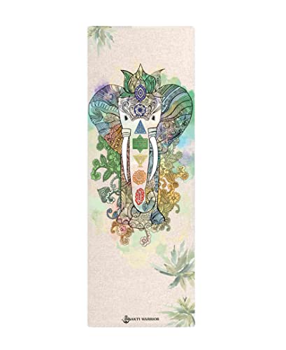 Shakti Warrior Pro Hemp Mat, Non Slip, 72 x 24 Inch, 3mm Thick - color: Elephant