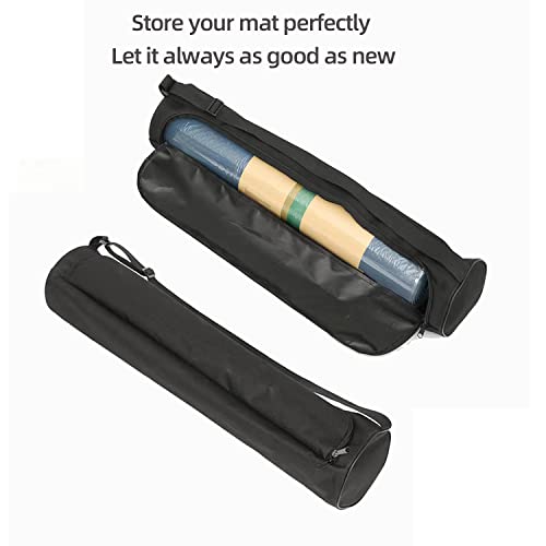 EVEME Yoga Mat Bag for Women & Men,Travel Yoga Gym Bag for 1/4" 1/3" Thick Exercise Yoga Mat,Fitness mat bag,sprot mat pouch - color: Black
