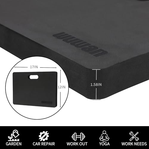 Yoga kneeling mat, 1.5inch Thick,Knee Push-ups, Plank Support & Yoga Elbows/Knees Mat Provides Cushion for Kneeling & Elbows - color: black