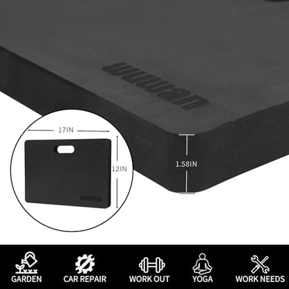 Yoga kneeling mat, 1.5inch Thick,Knee Push-ups, Plank Support & Yoga Elbows/Knees Mat Provides Cushion for Kneeling & Elbows - color: black