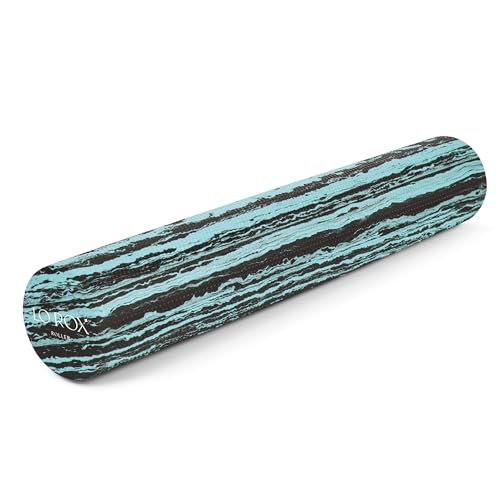 OPTP Lo Rox Foam Roller – Moderately Firm Density, Round, Teal, 36" x 6" | From fascia and alignment expert Lauren Roxburgh, foam roller for exercise, self-massage & muscle recovery, moderately firm
