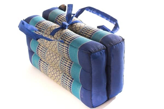 Zafuko Foldable Cushion - Organic Kapok Filling, use Folded and Unfolded for Meditation, Soft Yoga Prop, Portable Cushion