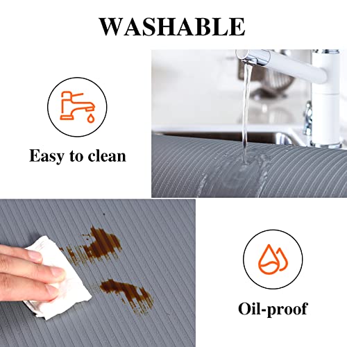 Mcrbeay Shelf Liner Non Adhesive, Washable Cabinet Liners for Shelves - color: Dark Gray, size: 10"W x 360"L