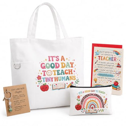 Teacher Tote Bags for Travel Shopping, Teacher Appreciation Gifts - color: Style-1