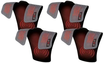 Homedics Vibration Heated Shoulder Massager Wrap, Comfort Pro Elite, Soft Fabric, Tension Relief, 2 Speeds & Styles, Long, NMS-450H (Pack of 4) - size: 1 Count (Pack of 4)