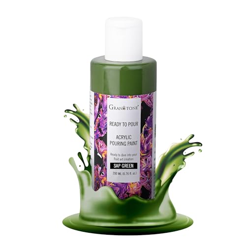GRANOTONE Pouring Paint Sap Green 6.76 fl oz 200 ml - color: SAP GREEN