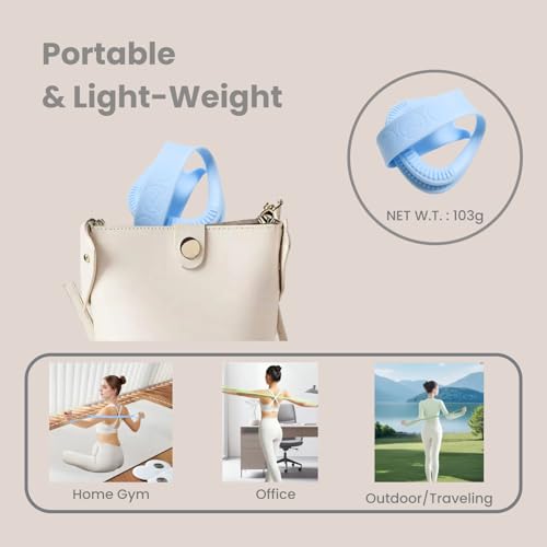 Figure 8 Resistance Band with Non-Slip Handles - color: 25LB Blue