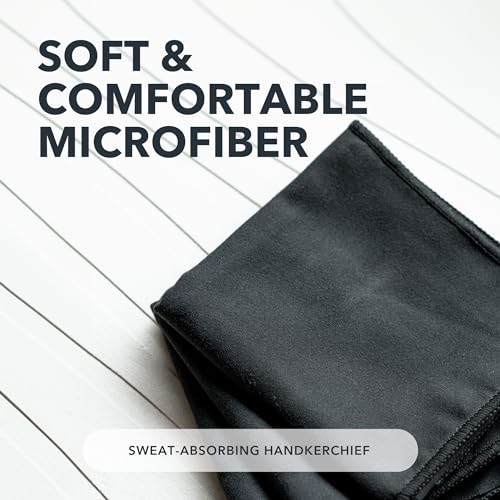 SweatBlock Microfiber Sweat Absorbing Handkerchiefs, 10x10 Inch, 5-Pack - size: 10 x 10 inches