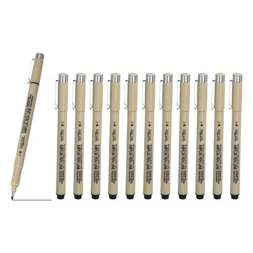 PATIKIL Fineliner Pens, 12 Pcs 2 2mm Fineliner Marker Black Waterproof Ink Archival Drawing Pens Art Supplies Set for Sketching Journaling Scrapbooking Artist Illustration - size: 2 2mm