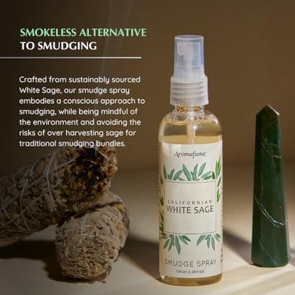 White Sage Smudge Spray for Spiritual Cleansing, Aromafume - color: White Sage