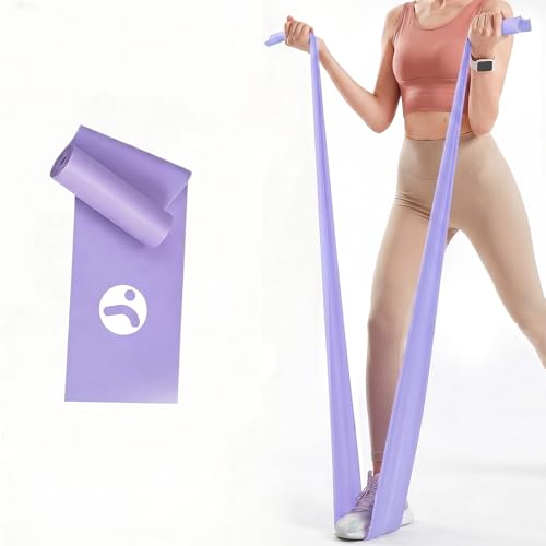 Resistance Bands for Physical Therapy, Workout Bands | Premium Latex-Free Material, Non-odor, Better Durability, Stable Resistance, for Home & Travel Exercise, Yoga Pilates PT - color: Purple