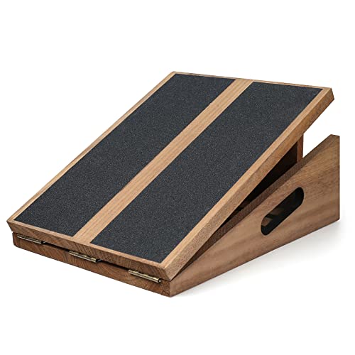 Slant Board for Calf Stretching, Adjustable Wooden Calf Stretcher Incline Board, Wedge Stretcher for Squats, Professional Stretch Board for Knees Ankle Heel Feet Leg