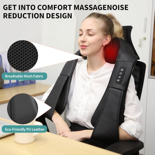 Neck Massager with Heat Deep Tissue Electric 3D Kneading