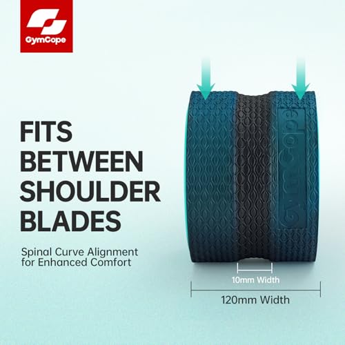 GymCope Back Roller Wheel, Spine-Safe Groove for Deep Stretch, 530 lbs - color: Mint Green, size: 6"