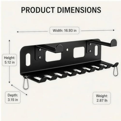 Wall Mount Yoga Mat Holder, Home Gym Storage Rack for Workout Equipment, Gym Organization Accessories