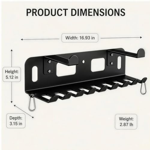 Wall Mount Yoga Mat Holder, Home Gym Storage Rack for Workout Equipment, Gym Organization Accessories