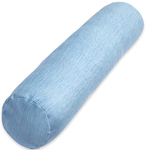 1 MIDDLE ONE Body Pillow, Bolster Pillow with Cooling Cover, Long Round Roll Cylinder Pillow for Bed, 35" x 7.87", Blue - color: Cooling Blue, size: 35 inch