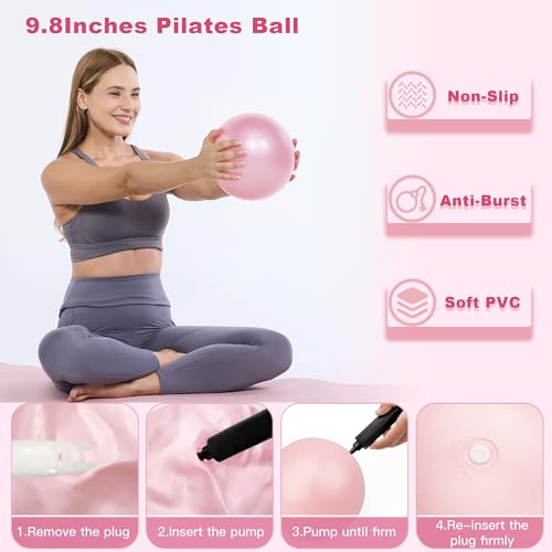 2 Packs Figure 8 Resistance Bands + 9Pcs Home Pilates Kit