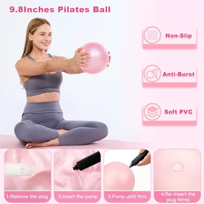 2 Packs Figure 8 Resistance Bands + 9Pcs Home Pilates Kit