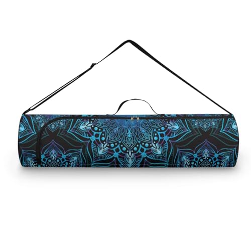Yoga Mat Bag Portable Yoga Mat Holder with Adjustable Strap Lighweight Gym Tote Bag with Handle - color: Boho Mandala Print