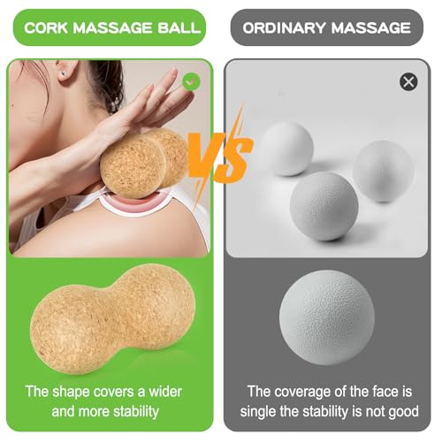 Cork Massage Ball Peanut Massage Ball for Physical Therapy Relaxer