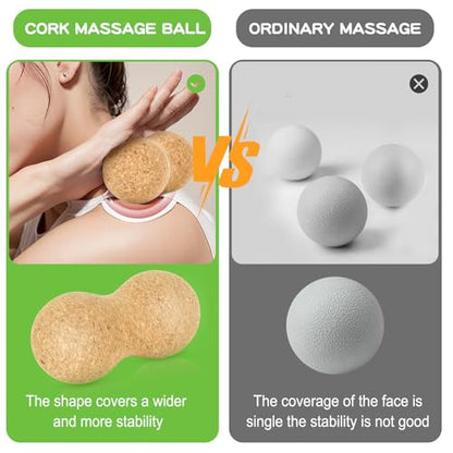 Cork Massage Ball Peanut Massage Ball for Physical Therapy Relaxer
