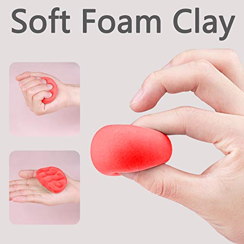 Cutedeer Red Air Dry Clay, 1.1lb Foam Modeling Clay, Soft Squishy Molding for Kids Adults, Arts & Crafts Project Slime Supplies(1.1lb - 1 Pack, Red) - color: Red, size: 1.1lb - 1 PACK