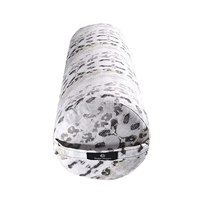 Hugger Mugger Round Yoga Bolster - Firm Round Shape, Higher Profile, Great Under Knees, Soft Support, Handmade in The USA - color: Wild Sky