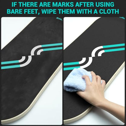 Sportneer Balance Board, 7-Mode Balance Trainer with Roller & Ball - color: Black-Turquoise