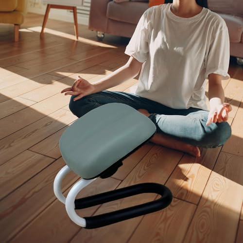 Menolana Kneeling Meditation Stool Prayer Stool Non Slip Multifunction Adjustable Height Meditation Seat Seat for Prayer Praying - color: Blue B