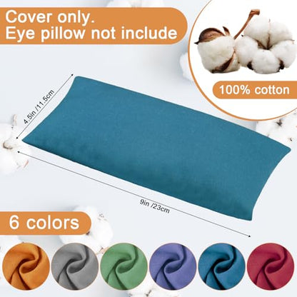 SmoothNovelty 6 Pack Cotton Eye Pillow Cover, for Zipper Yoga Spa