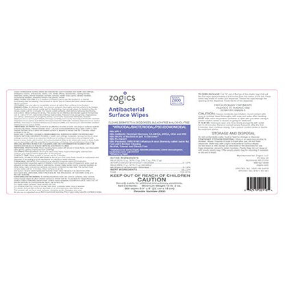 Zogics Antibacterial Disinfecting Wipes, 800 Count Roll - size: 800 Count (Pack of 1)