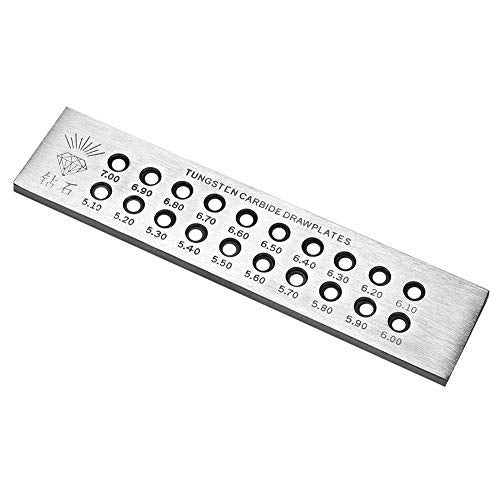 Jewelry Wire Drawplate, 4 Round Holes Wire Drawing Board Metal Drawplate Jewelry Tools Decorations Accessory(C)