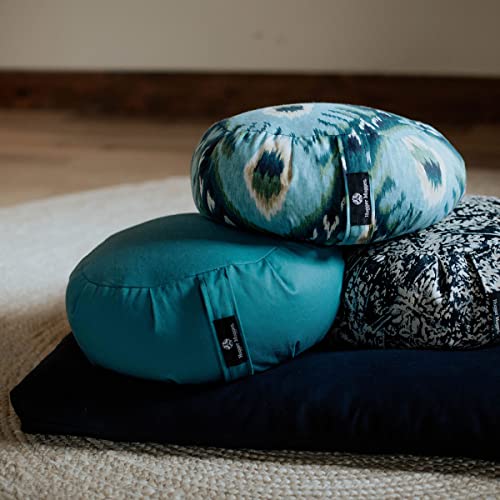 Hugger Mugger Zabuton Meditation Pillow and Harness - Use on its Own or in Combination with Any Meditation Cushion, Cushions Knees and Ankles - color: Black