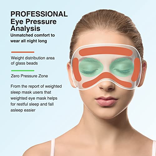 YFONG Weighted Sleep Mask for Women Men, 3D Light Blocking Eye Mask, Pink - color: Pink