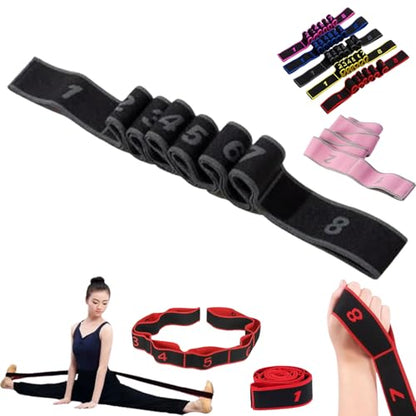 Fitness Resistance Band for Stretching and Yoga,Number Resistance Band,Fitness Resistance Bands with Numbers,Fitness Resistance Bands Numbered,Divided Into Different Tiers/Levels. - color: Gray