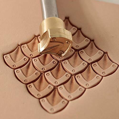 DandS ltd Leather Stamp Tool, Scale, Professional Steel Craft Tool for Leatherworking, Embossing, Carving & Stamping Leather Projects, Belts, Wallets & DIY Projects Compatible with Mallet #403 - color: Scale 0.55" x 0.47"