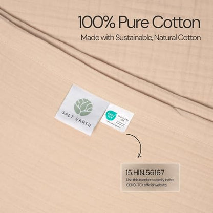 100% Cotton Gauze 50"X60" Throw Tassel 4 Layered Blanket- Parchment | Premium Muslin Blanket for Couch,Bed,Living,Summer Lightweight, All Seasons Blankets & Throws, Boho,Travel & Skin Friendly - color: Parchment, size: 50"X60" Throw