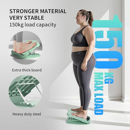 PROIRON Slant Board, Adjustable Calf Stretch Board, Thick Heel Pad for Comfort Stretching, Calf Stretcher Incline Board, Anti Slip Surface & Base for Safe Exercise, Ankle Heel Mobility, 10"x10" - color: Green