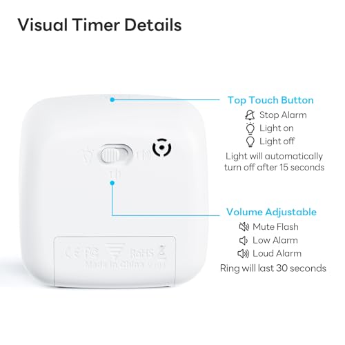 Yunbaoit Visual Timer with Night Light, 60 Minute Countdown, Light Blue - color: Light Blue